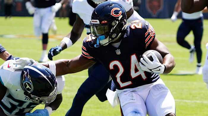 Chicago Bears running back Khalil Herbert