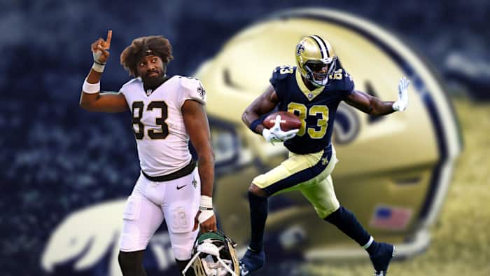 Saints tight end Juwan Johnson