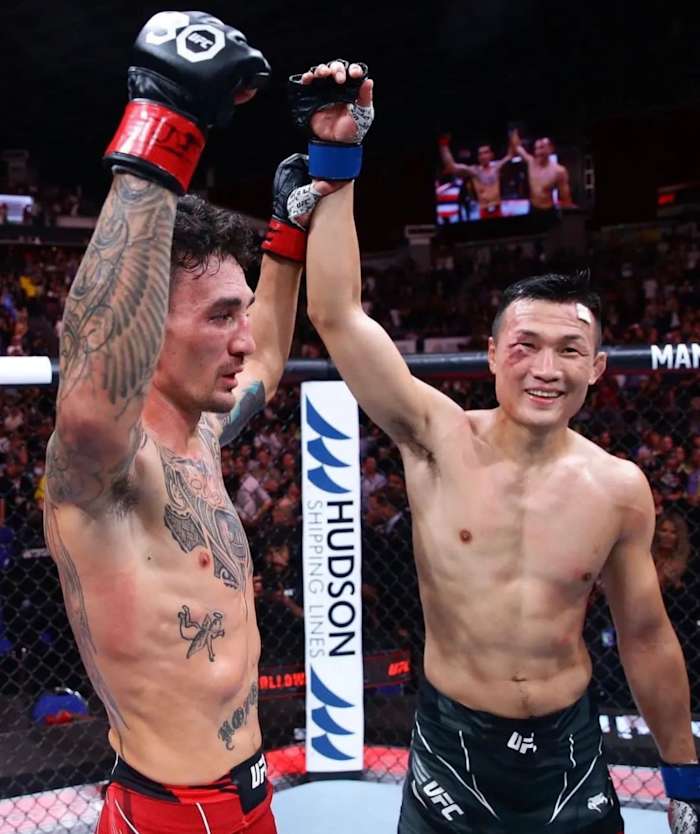 Chan Sung Jung and Max Holloway.
