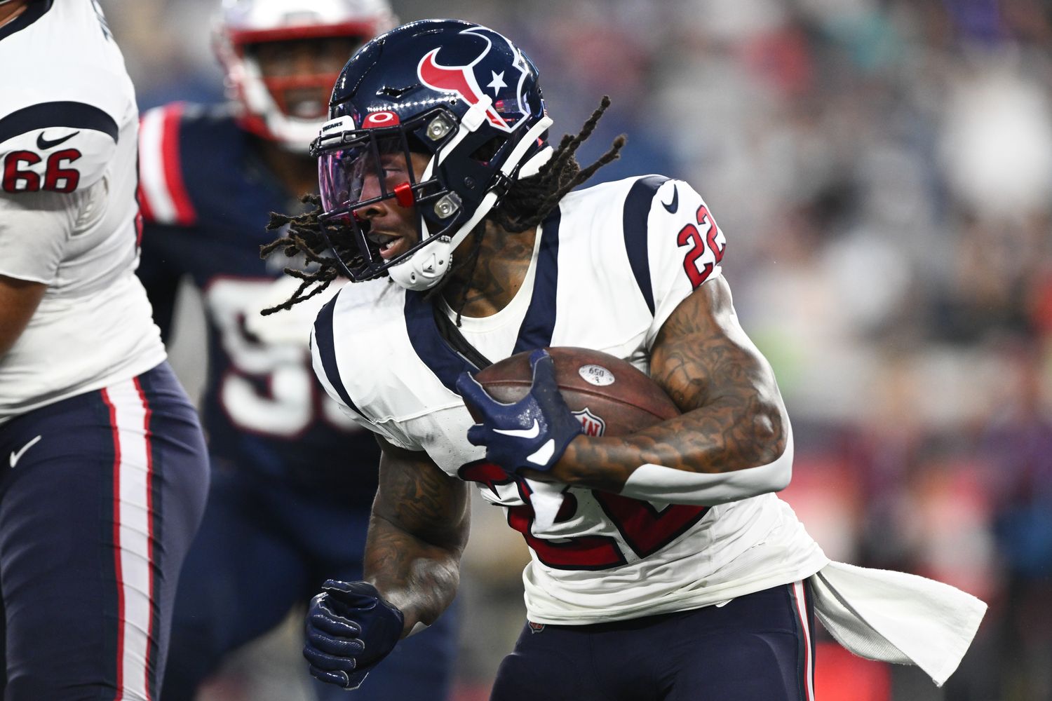 Mike Boone will be part of the running back mix in Houston. (USA Today)