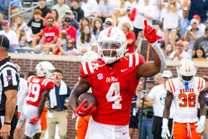 Ole Miss running back Quinshon Judkins. 