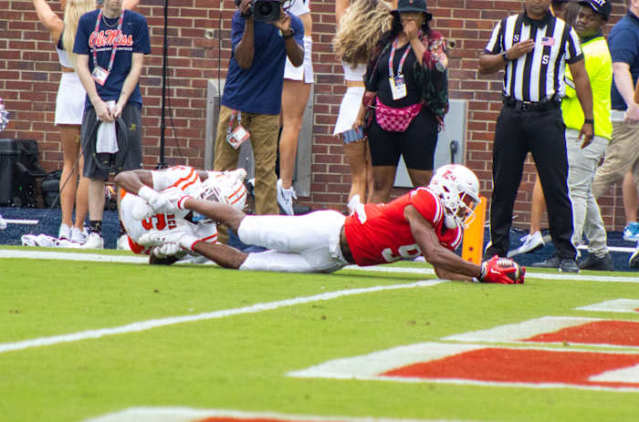 Ole Miss wide receiver Tre Harris. 