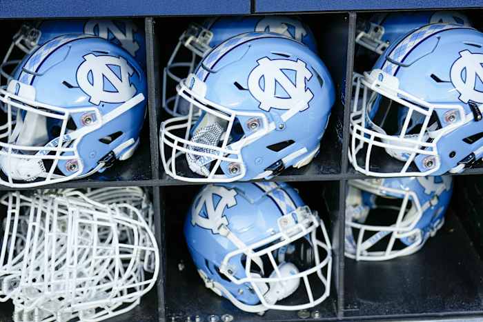 UNC football helmet