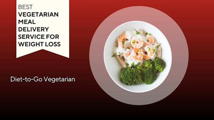 Diet-to-Go Vegetarian meal, shrimp with broccoli