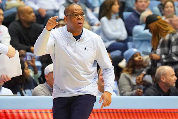 UNC basketball head coach Hubert Davis