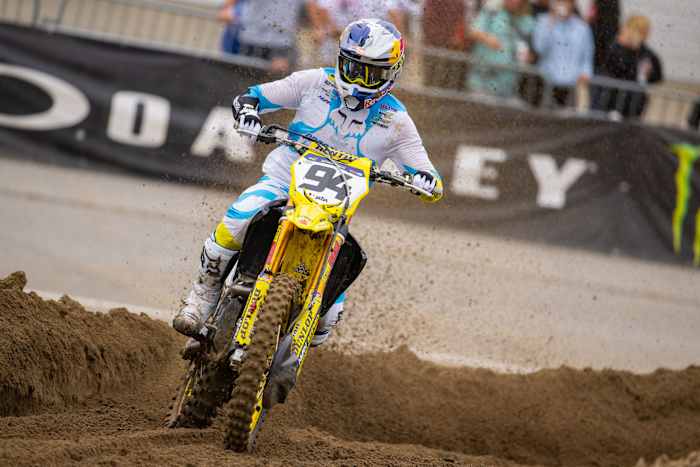 Ken Roczen maintains his chance at the 450 SuperMotocross Playoffs championship Saturday at Chicagoland Speedway. Photo courtesy Align Media.