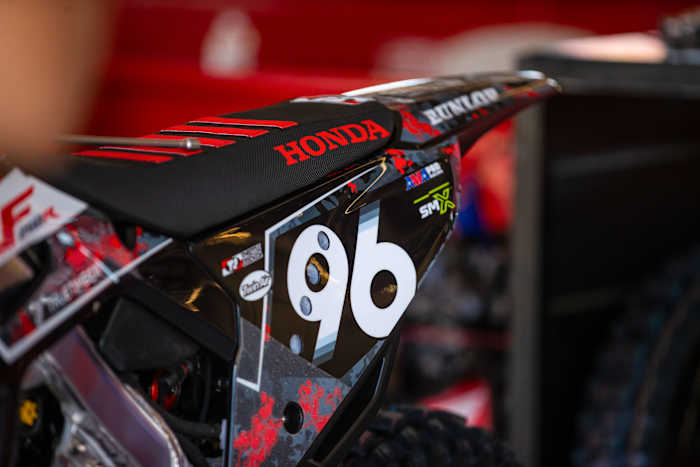 Hunter Lawrence rode this bike to back-to-back wins in Round 2 of the SuperMotocross Playoffs at Chicagoland Speedway. Photo courtesy Align Media.