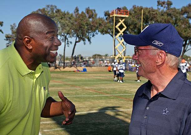 Magic Johnson and Jerry Jones