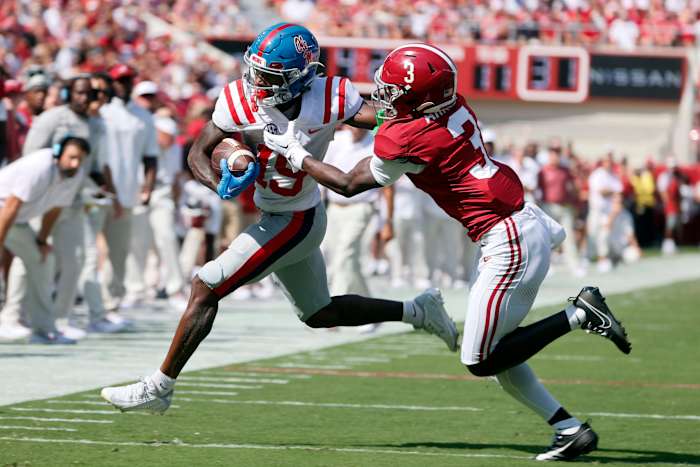 Ole Miss WR Dayton Wade vs. Alabama