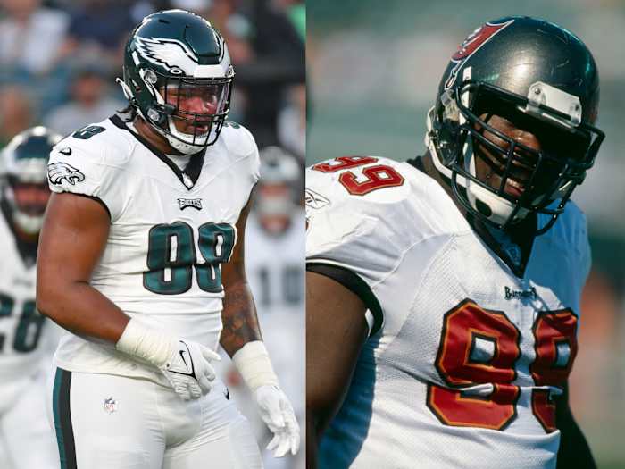 Jalen Carter (left) and Warren Sapp