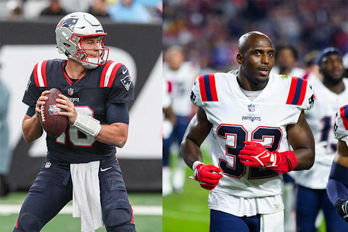 Jones (left) and McCourty side by side.