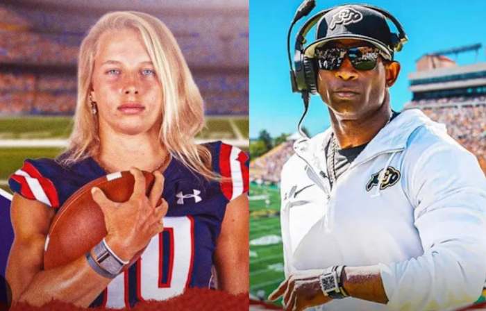 Haley Von Voorhis and Deion Sanders