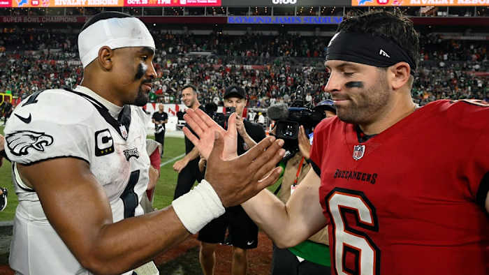 Baker Mayfield and Jalen Hurts will fight to prove they have what it takes to lead their team to a victory and advance beyond NFL Wildcard Weekend.