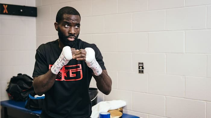 Terrell Gausha focused and ready to make a title run, Cleveland, Ohio on Sep 3, 2023. AMANDA WESTCOTT/SHOWTIME. 