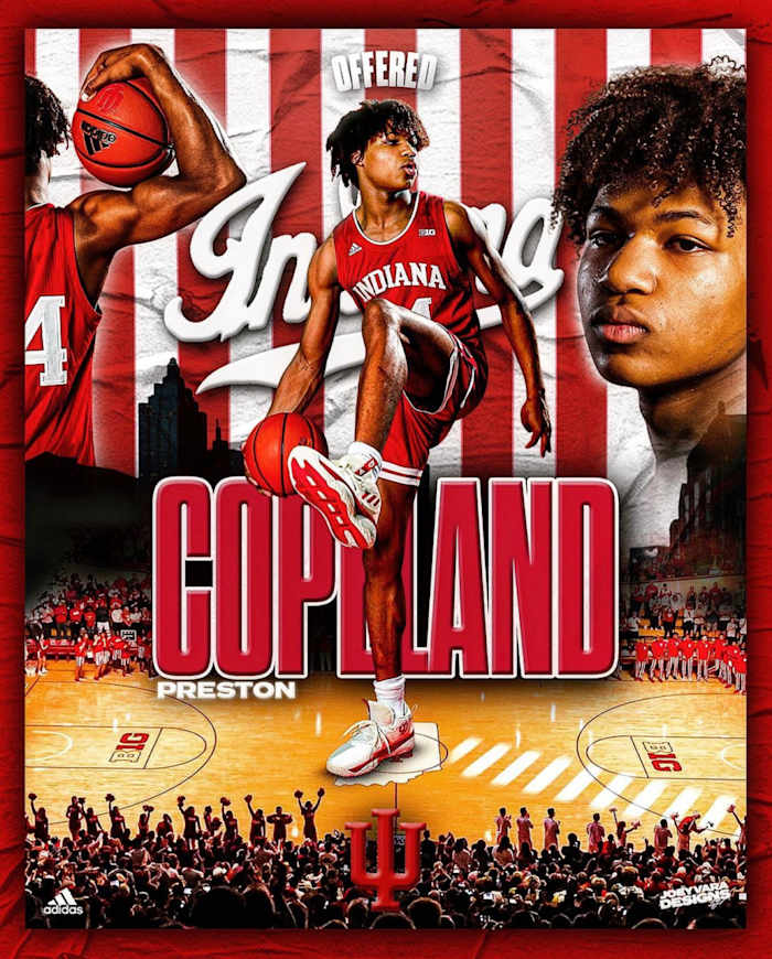 Indiana offer graphic for Preston Copeland.