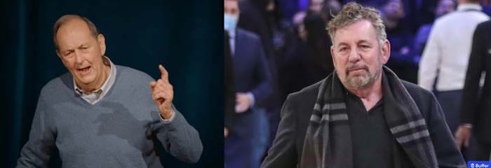 Bill Brady (L) came to the defense of Knicks owner James Dolan (R)