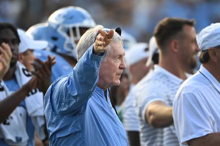 UNC football head coach Mack Brown