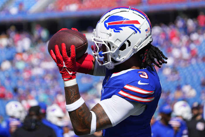 Bills safety Damar Hamlin was active for his first game of the season against the Dolphins in Week 4.