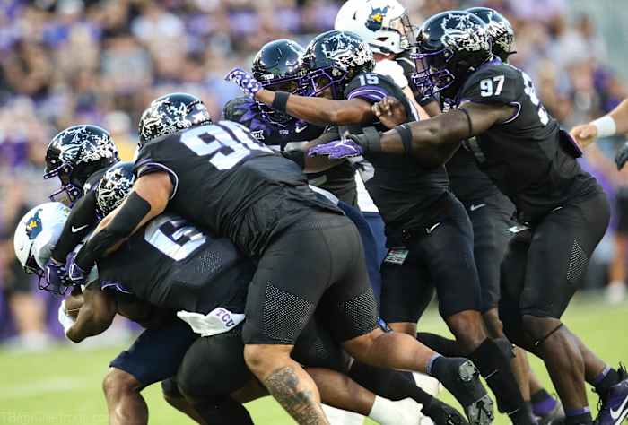 TCU's defense against West Virginia.