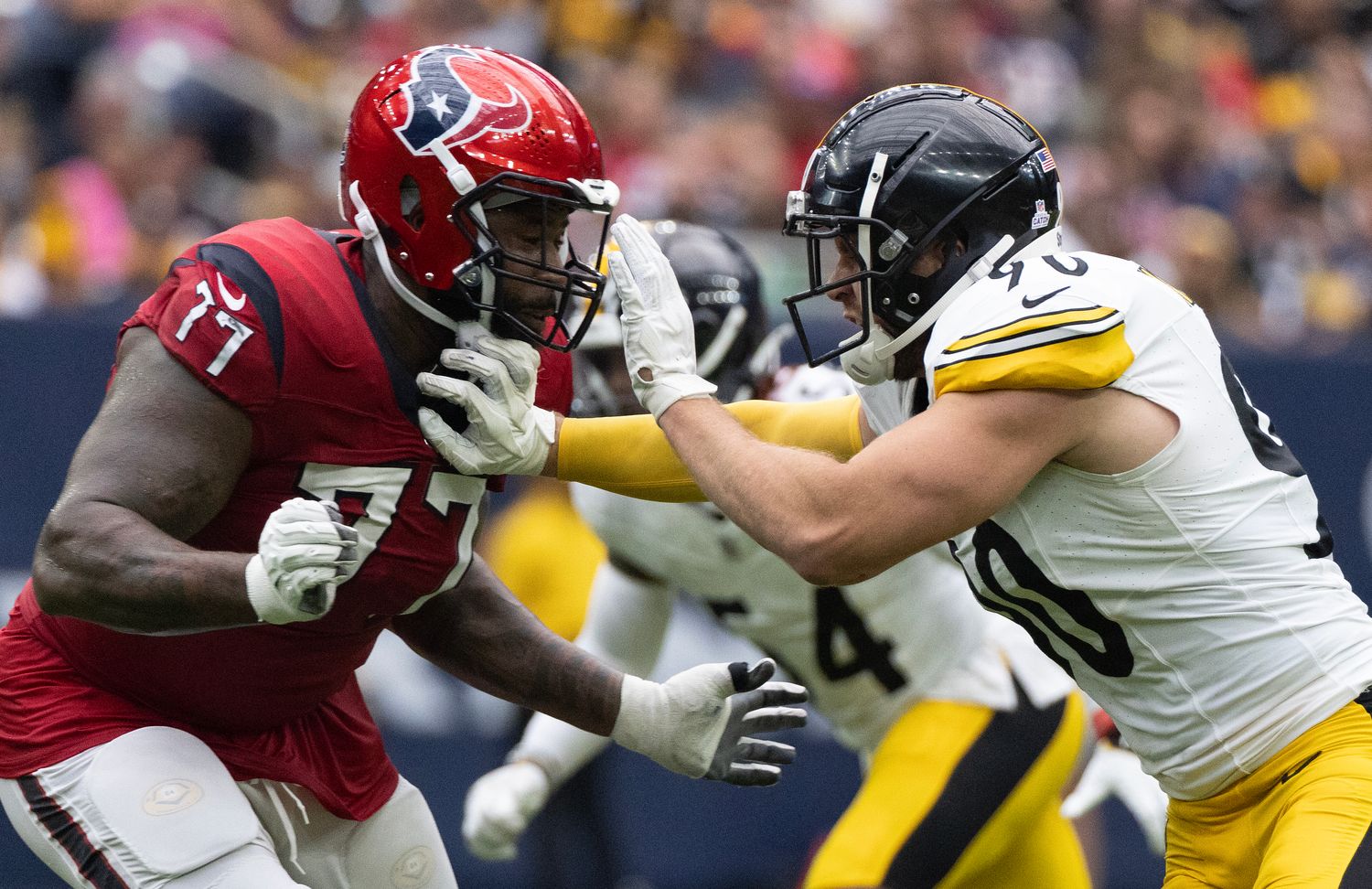 George Fant, Houston Texans, Mandatory Credit: Thomas Shea-USA TODAY Sports