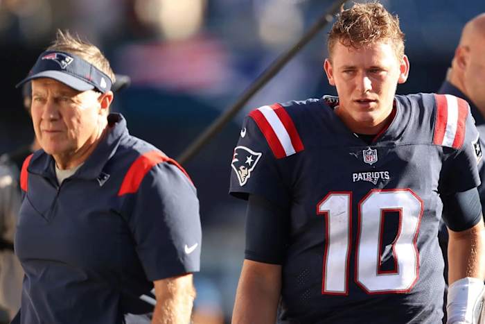 New England Patriots Bill Belichick, Mac Jones