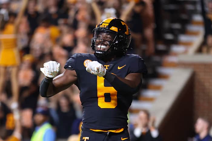Tennessee Volunteers RB Dylan Sampson during a win over South Carolina. (Photo by Randy Sartin of USA Today Sports)
