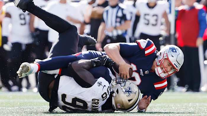 Quarterback Mac Jones and the New England Patriots suffered their second crushing loss in as many weeks to the New Orleans Saints in Week 5.