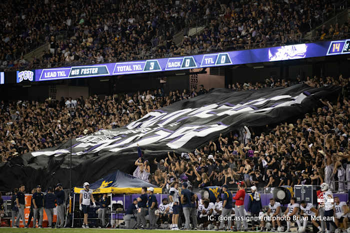 TCU Student Section at Amon G. Carter Stadium
