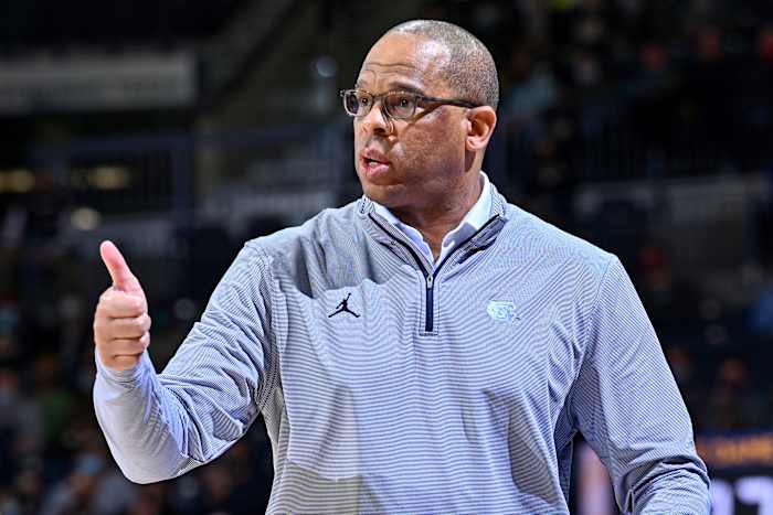 UNC basketball head coach Hubert Davis