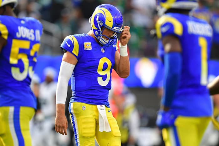 Quarterback Matthew Stafford and the Los Angeles Rams are often outnumbered at their home games.