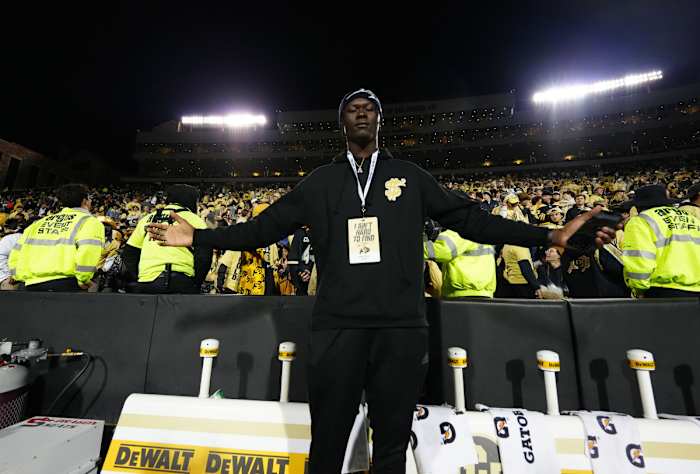 General view of Houston County Warner Robins Georgia quarterback Antwann Hill Jr. before the game between the Stanford Cardinal against the Colorado Buffaloes at Folsom Field