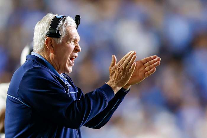 UNC football head coach Mack Brown