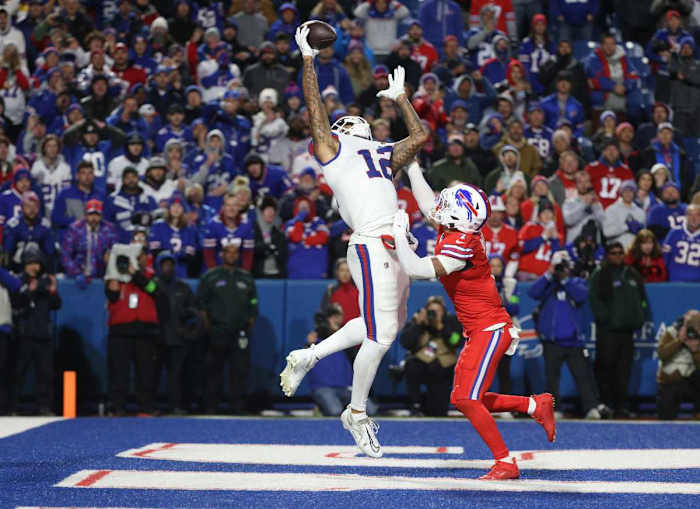 Taron Johnson covering Darren Waller on the final play of the game.