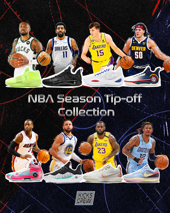 Promotional poster for NBA player's signature sneakers.