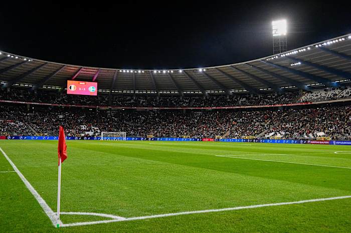 A photo taken inside the King Baudouin Stadium in Brussels after the Euro 2024 qualifier between Belgium and Sweden in October 2023 was abandoned at half-time due to an act of terrorism in the city that resulted in two Swedish fans being shot dead