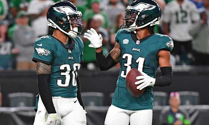 Mario Goodrich (No. 31) was waived by the Philadelphia Eagles after he played in four games, starting in one.