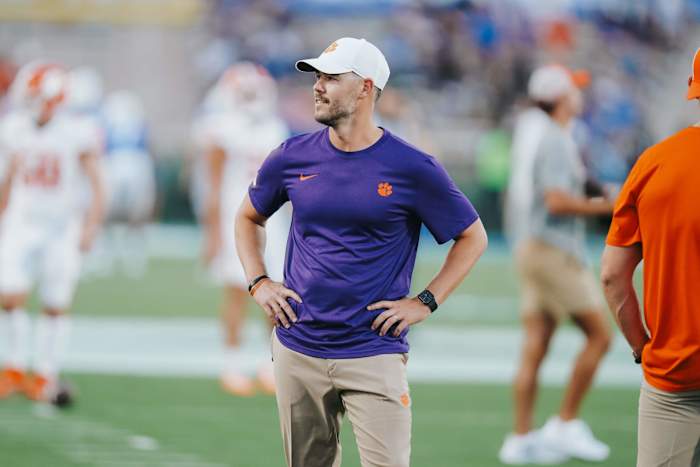 Clemson offensive coordinator Garrett Riley