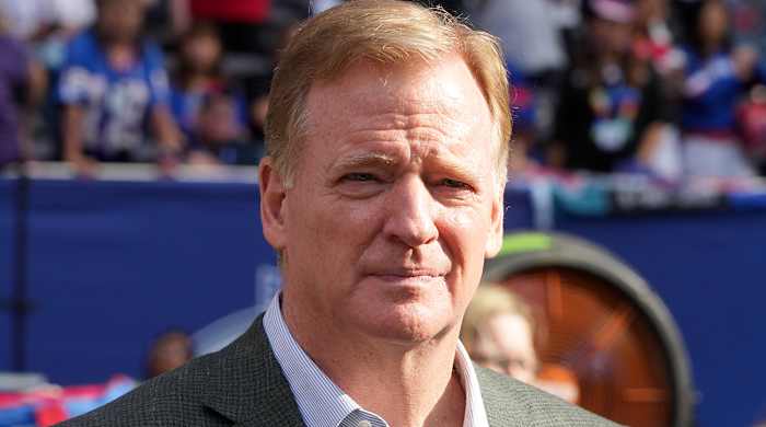 NFL commissioner Roger Goodell attends an NFL International Series game at Tottenham Hotspur Stadium.