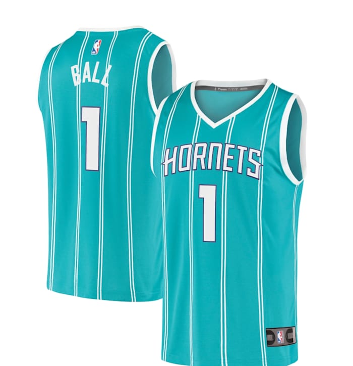 LaMelo Ball Charlotte Hornets Fanatics Branded Fast Break Replica Jersey - Icon Edition - $55.99 with code: TREAT