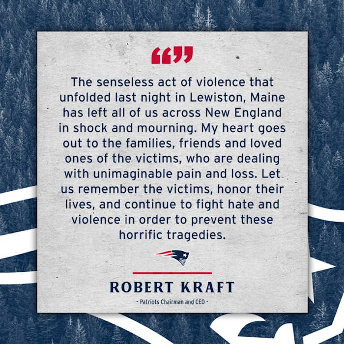 New England Patriots Statement on Lewiston Tragedy