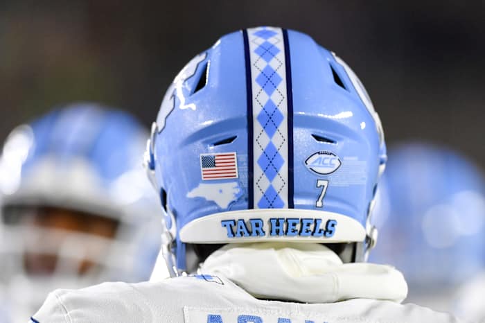 UNC football helmet