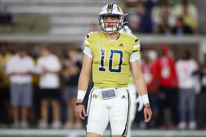 Georgia Tech quarterback Haynes King vs North Carolina