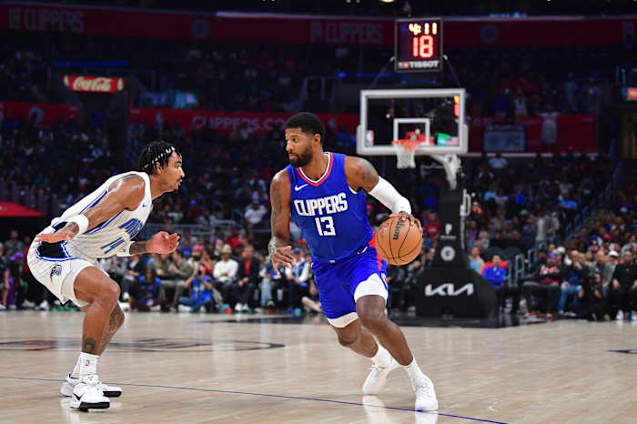 Paul George scored 27 points in a win against the Orlando Magic.