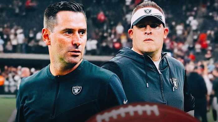 Former Patriots director of player personnel Dave Ziegler (left) and offensive coordinator Josh McDaniels (right).