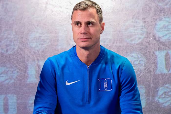 Duke basketball head coach Jon Scheyer