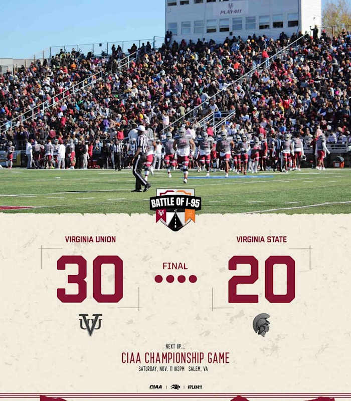 VA Union defeats Virginia State; Credit: VA Union Athletics