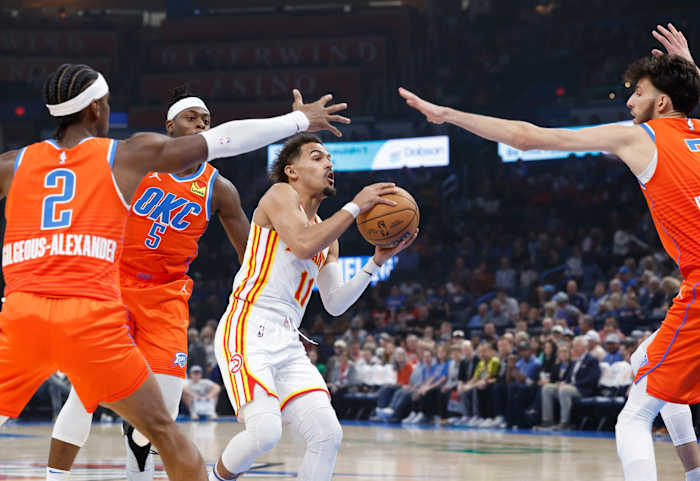 Trae Young, Atlanta Hawks, Shai Gilgeous-Alexander, Chet Holmgren, Lu Dort, OKC Thunder defense