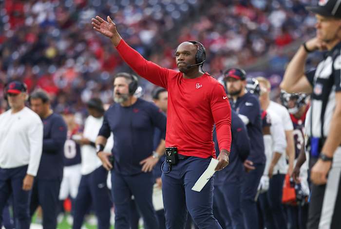 Ryans looks on during a big play against the Tampa Bay Buccaneers.