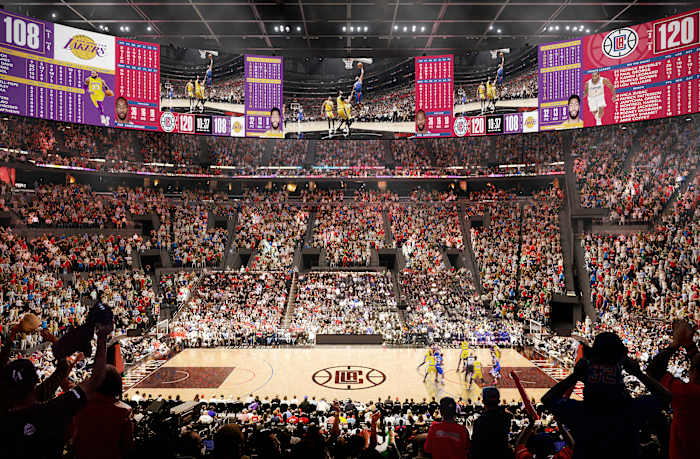 Rendering of Clippers’ new Intuit Dome.