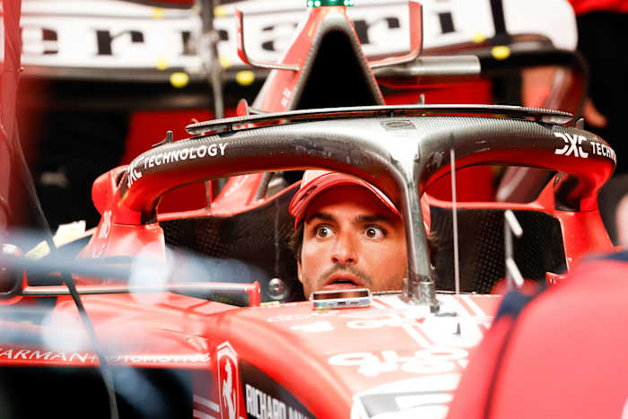 Sainz en las practicas